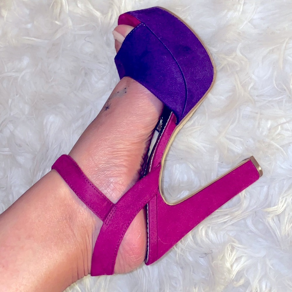 💜PRELOVED. Two Tone Platforms. Size 8